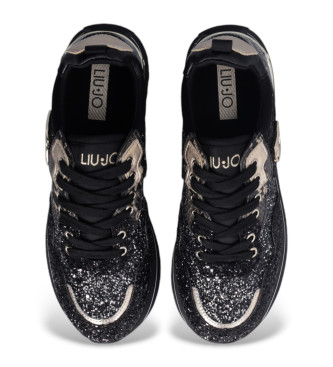 Liu Jo Sneaker nere con plateau glitterate