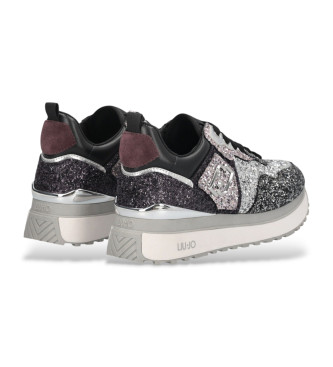 Liu Jo Sportschoenen met plateau en zwarte glitter