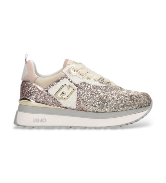 Liu Jo Baskets avec plateforme et paillettes roses