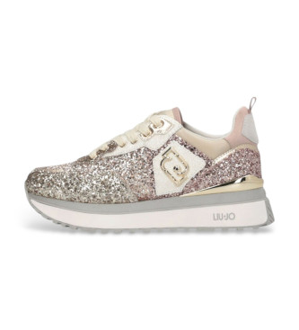 Liu Jo Baskets avec plateforme et paillettes roses
