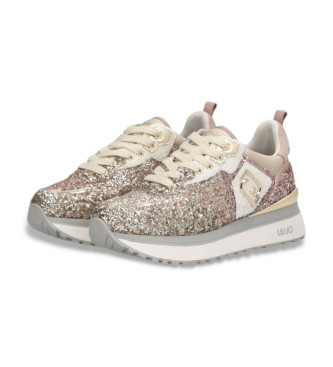 Liu Jo Baskets avec plateforme et paillettes roses