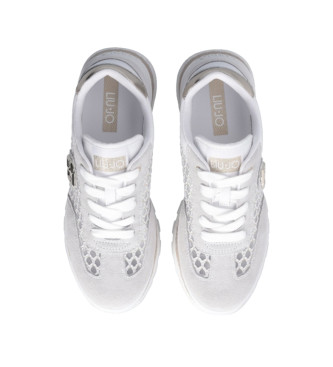 Liu Jo Amazing 23 Leren Sneakers grijs, wit -Voethoogte 5cm
