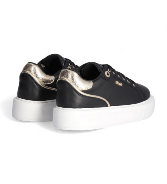 Liu Jo Leather trainers with black crackled detail