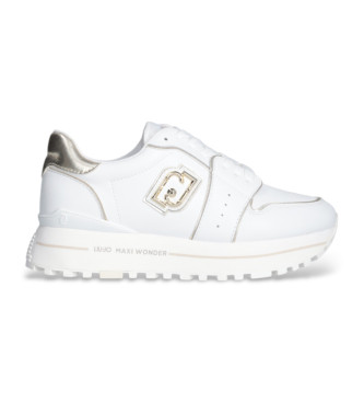 Liu Jo Sneakers con plateau in pelle bianca