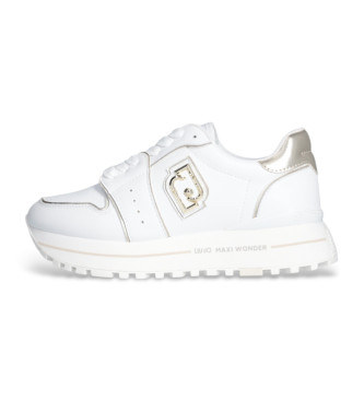 Liu Jo Sneakers con plateau in pelle bianca