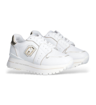 Liu Jo Sneakers con plateau in pelle bianca