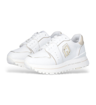 Liu Jo Sneakers con plateau in pelle bianca