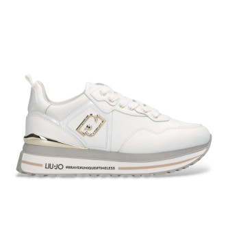 Liu Jo Witte leren plateauschoenen