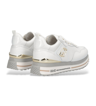 Liu Jo Witte leren plateauschoenen