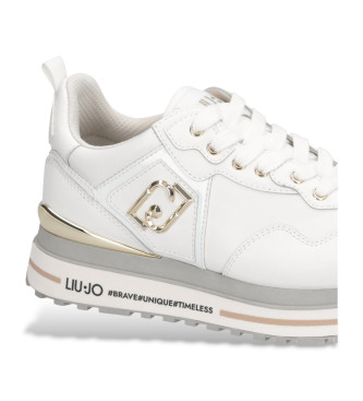 Liu Jo Witte leren plateauschoenen