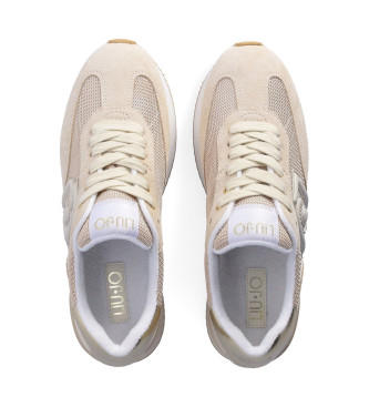 Liu Jo Sneakers Dreamy 02 in pelle beige -Altezza plateau 5cm-