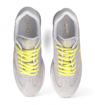 Liu Jo Skórzane buty sportowe Dreamy szary, żółty