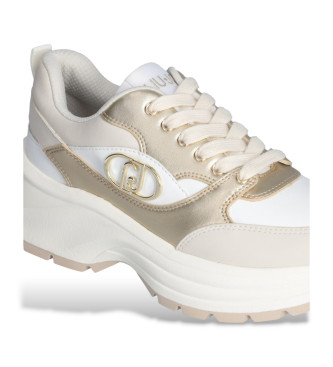 Liu Jo Leren sportschoenen Eva 06 wit, goud