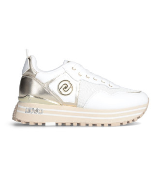 Liu Jo Sneakers Maxi Wonder 100 in pelle bianca - Altezza plateau 4,5 cm
