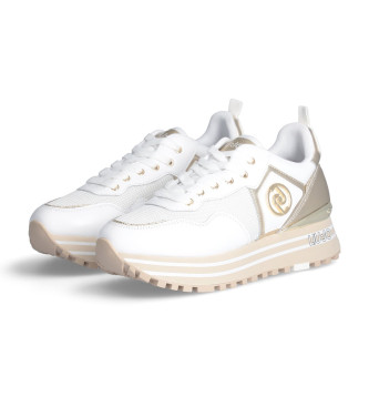 Liu Jo Sneakers i lder Maxi Wonder 100 hvid -Platformhjde 4,5 cm