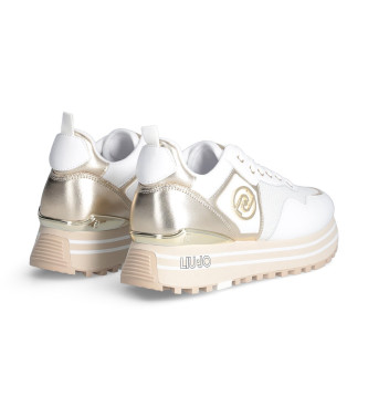 Liu Jo Sneakers Maxi Wonder 100 in pelle bianca - Altezza plateau 4,5 cm
