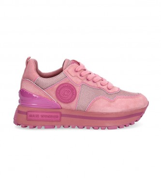 Liu Jo Maxi Wonder 52 pink leather sneakers