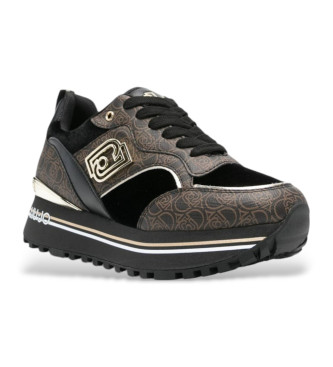 Liu Jo Sneakers Maxi Wonder 73 in pelle nera