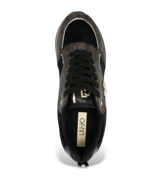 Liu Jo Maxi Wonder 73 black leather trainers