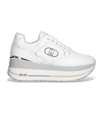 Liu Jo Maxi Wonder witte leren sportschoenen