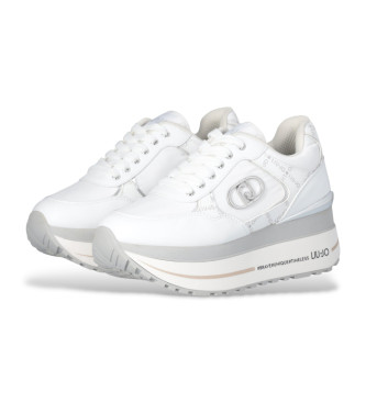 Liu Jo Maxi Wonder witte leren sportschoenen
