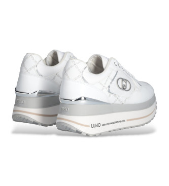 Liu Jo Maxi Wonder witte leren sportschoenen