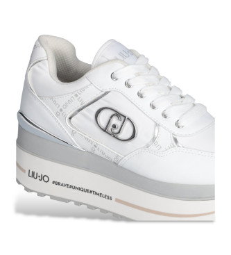Liu Jo Maxi Wonder witte leren sportschoenen