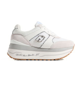 Liu Jo Sneakers Maxi Wonder Plus 02 in pelle bianca