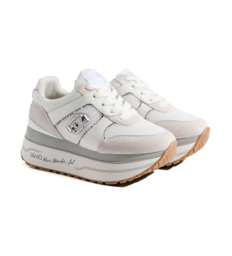 Liu Jo Sneakers Maxi Wonder Plus 02 in pelle bianca