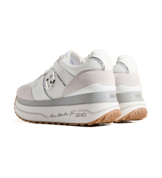 Liu Jo Sneakers Maxi Wonder Plus 02 in pelle bianca