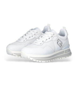 Liu Jo Leather and mesh trainers with white platform