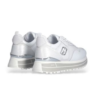 Liu Jo Sneakers con plateau in pelle bianca e mesh