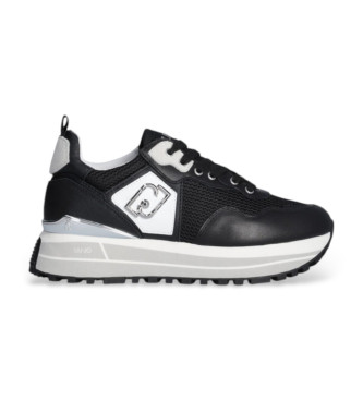 Liu Jo Leather and mesh trainers with black platform