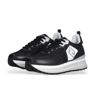 Liu Jo Leather and mesh trainers with black platform