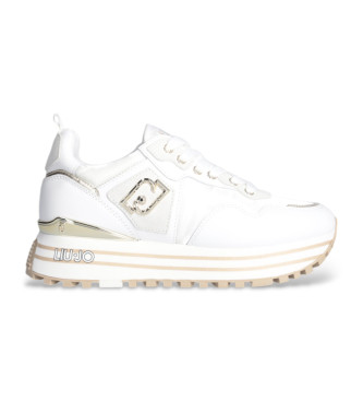 Liu Jo Sneakers in pelle e nylon con plateau bianco