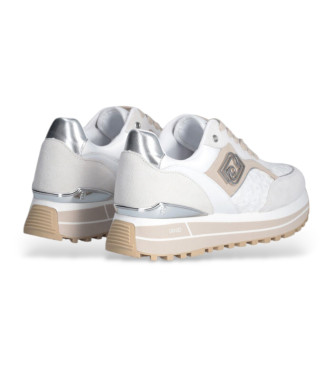 Liu Jo Platform trainers with white floral embroidery