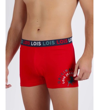 Lois Jeans Boxer Briefs Metal Gift Box red
