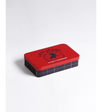 Lois Jeans Boxer Briefs Metal Gift Box vermelho