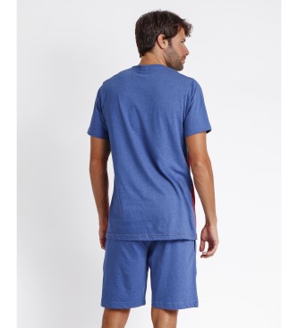 Lois Jeans Short Sleeve Pyjamas Pieces blue