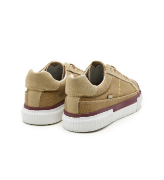 Lois Jeans Beige canvas casual trainers