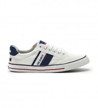 Lois Jeans White textile sneakers