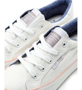 Lois White monochrome textile sneakers