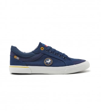 Lois Navy bull textile sneakers