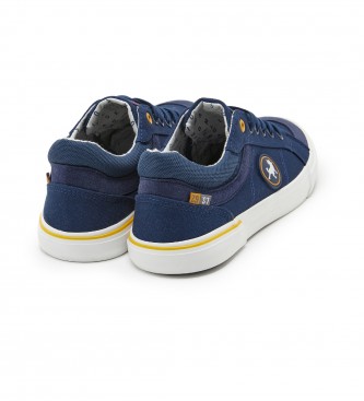 Lois Navy bull textile sneakers