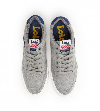 Lois Trainers grey logo detail
