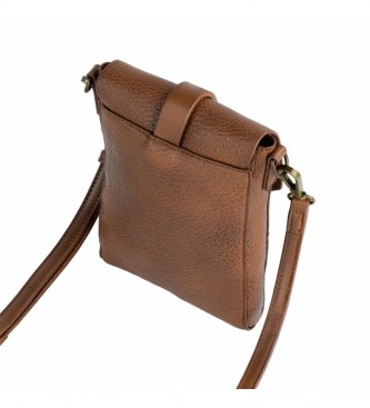 Lois Jeans Mini mobile phone shoulder bag 308221 brown -12,5 x 17 x 2 cm