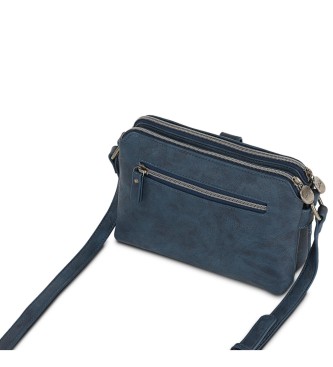 Lois Jeans Double compartment shoulder bag 302693 navy blue colour