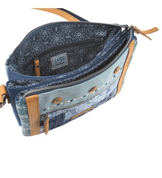 Lois Jeans Double compartment shoulder bag 318615 colour blue