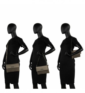 Lois Jeans LOIS Women's shoulder bag with interchangeable handles 311766 dark silver colour