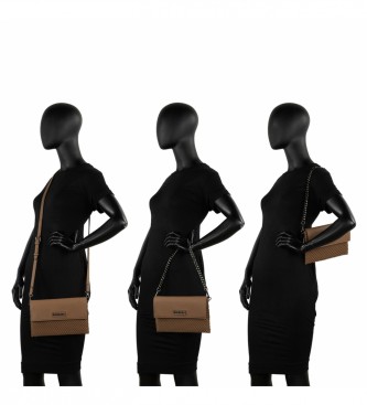 Lois Jeans LOIS Women's shoulder bag with interchangeable handles 311766 taupe colour